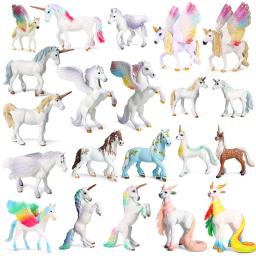 Modelo animal mitologia lenda deus cavalo tianma unicórnio dinossauro colorido elf cavalo pavão estatueta brinquedos das crianças decoração - Image 5
