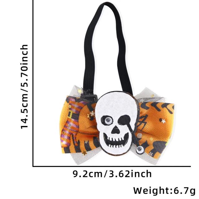 Decorações de Halloween para Pets: Coleiras Ajustáveis com Laços para Cães e Gatos