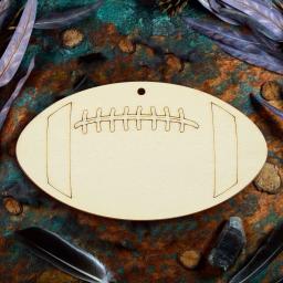 Peça De Madeira Em Forma De Bola De Rugby, Gravação A Laser Hangtag De Madeira Pendurado Tapete De Mesa Isolante, DIY Handmade Graffiti Decoração - Image 3