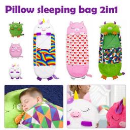 Saco de dormir infantil com travesseiro, saco de pelúcia confortável infantil, saco de dormir quente, animal, meninos, meninas, presente de aniversário, macio - Image 4