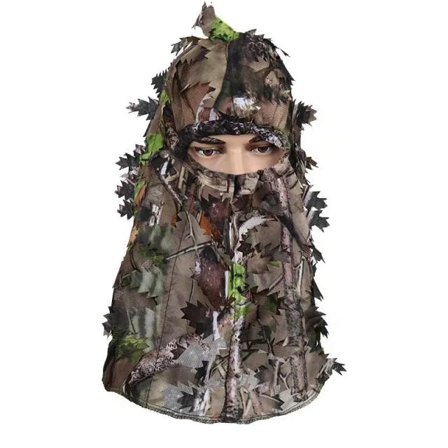 Máscara Camuflada 3D Estilo Folha de Bordo - Capa para Caça e Acessórios para Airsoft Unisex