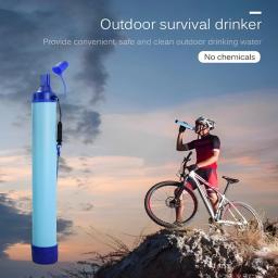 Canudo filtrante para água externa, filtração em 5 etapas para camping, trilhas, equipamento de sobrevivência, ideal para viajar, caçar e fazer mochilão - Image 2