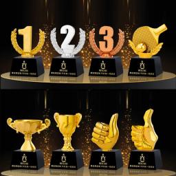 Troféu De Resina Galvanizada Criativa Base De Cristal, Dança, Música, Esportes, Prêmios Da Competição, Personalizado, Decoração Do Lar, 1Pc - Image 1
