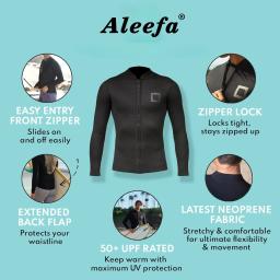 Jaqueta superior de roupa de mergulho masculina - Fato de mergulho de 3 mm de neoprene manga comprida para calor e conforto - Surf, mergulho com snorkel - Image 4