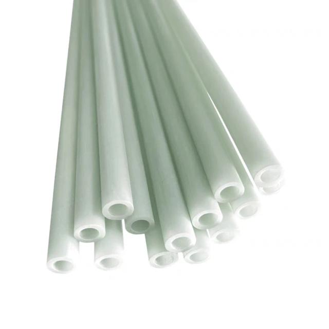 Conjunto de 4 Tubos de Fibra de Vidro Brancos de 3mm a 14mm - Tubos Ocos de 500mm de Comprimento
