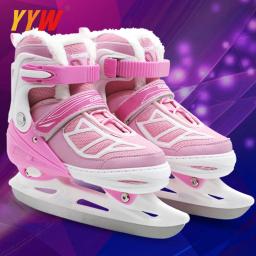 Patins de gelo ajustáveis para homens e mulheres, Sapatos de hóquei no gelo Patin, Quente para crianças, Adulto - Image 6