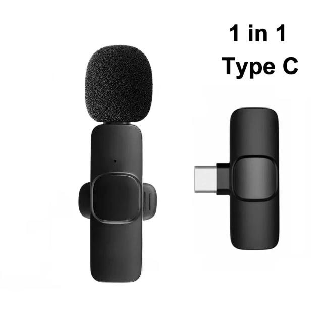 Microfone de Lapela Sem Fio 3.5mm Omnidirecional para Gravação Profissional