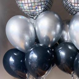 Balões de festas temáticas de discoteca, números de prata, 1-60 balões, festa de aniversário, festa de família, decoração do casamento, 1 conjunto - Image 2