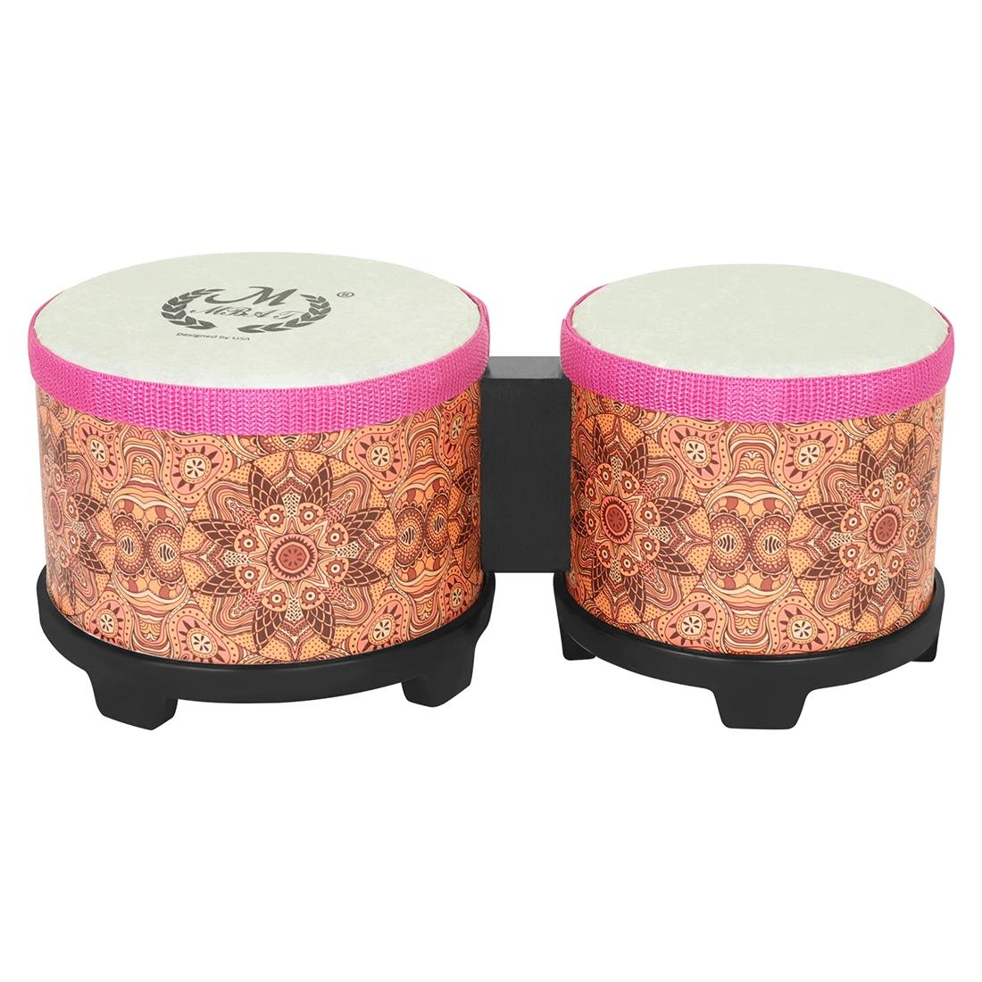 Mbat-instrumento de percussão para crianças, instrumento de percussão, tambor cubano, brinquedo educativo, 4 + 5 polegadas - Image 1