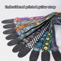 Correias de estilo étnico, Correias impressas em poliéster, Correias de guitarra acústica mais largas, 1pc - Image 3