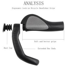 ERGON-Punhos de guiador de bicicleta ergonômica, Mountain Bike Handle Grip, Apertos de borracha bloqueáveis de bicicleta, GP1, GP3, GP5, Extended Bar End Grip - Image 6