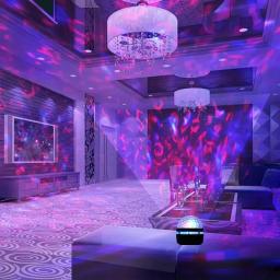 Luz noturna LED com USB, projetor estrelado de onda de água, galáxia rotativa, decoração romântica criativa para bar, discoteca, DJ, festa KTV - Image 6