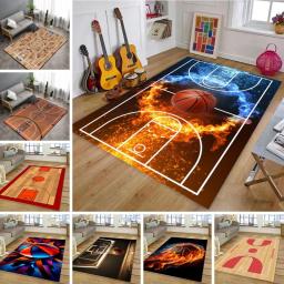 Tapete de quadra de basquete para crianças, quarto infantil, rastejando jogando tapete, sofá de casa, tapete de decoração, tapetes antiderrapantes, desenhos animados - Image 1