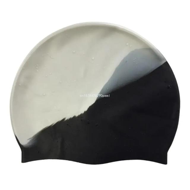 Chapéu de Natação em Silicone para Homens e Mulheres - Macio, À Prova D'Água e Ideal para Proteger os Cabelos durante o Banho