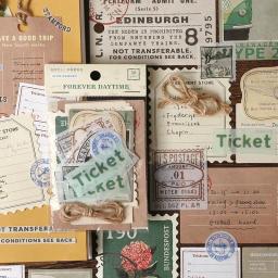 30pcs sala de memória retro adesivos de papel decorativo scrapbooking rótulo diário álbum de papelaria planta vintage planejador de diário - Image 2