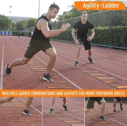 Escada De Salto De Treinamento De Futebol De Dupla Finalidade, Escada De Agilidade Multifuncional, Treinamento De Velocidade, Coordenação, Footwork, Equipamento De Futebol - Image 6