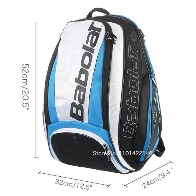 Mochila Babolat Pure Series para Tênis - Compartimento para Sapatos e Capacidade para 2 Raquetes, Ideal para Todos os Gêneros