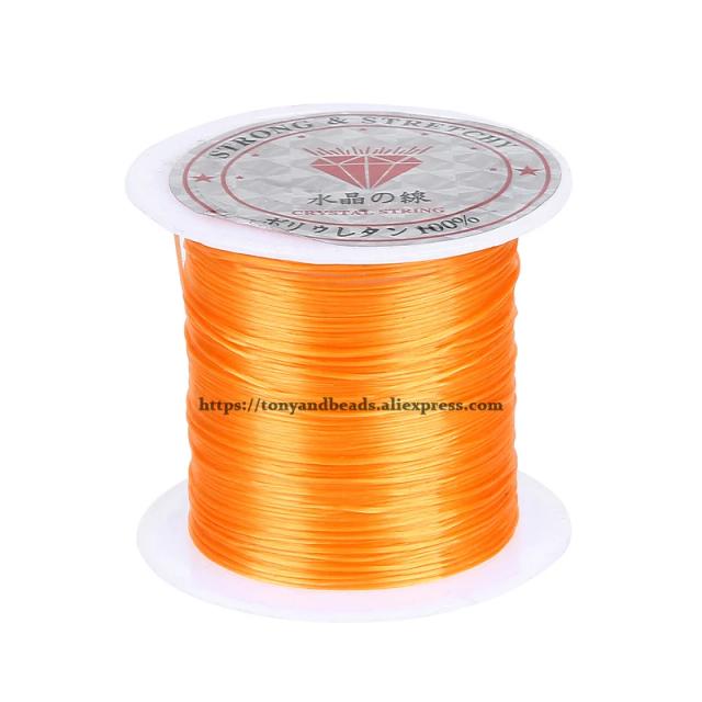 Cabos Elásticos Cristal para Artesanato - 10m por Rolo, 0.8mm, 11 Cores para Criar Jóias e Acessórios