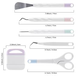 Conjunto básico de ferramentas de capina de vinil, artesanato, faça você mesmo, costura, kit de ferramentas de escultura para cricut, fabricante de silhuetas, ferramentas manuais - Image 2