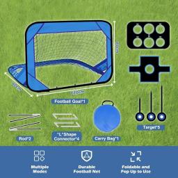 Rede de gol de futebol infantil pop up, 4 modos, 4 em 1, dobrável, interna e externa, para melhorar a precisão de passagem e tiro - Image 2