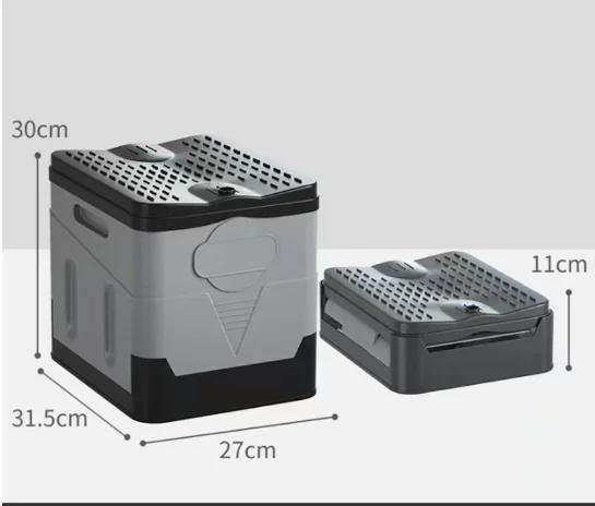 Sanitário Portátil Multifuncional para Acampamento: Dobrável e Ideal para Emergências com Princípio de Controle de Odor