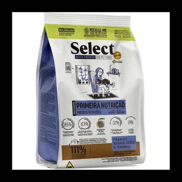 Ração Select para Cães Filhotes de Raças Médias e Grandes 7Kg - Nutrição Completa
