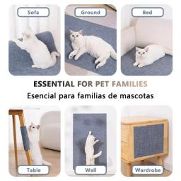 Raspador de gato multifuncional Cat Supplies, apontador de garras auto-adesivo, poste arranhador trimmable Cat Tree Tower, acessórios de brinquedo - Image 2