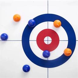 Jogos de tabuleiro para crianças e adultos, Tabletop Curling Game, 8 Rolos, Pucks Shuffleboard - Image 3