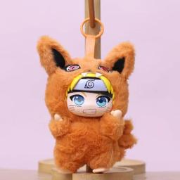 Naruto besta de cauda série brinquedos de pelúcia bonito sasuke sakura bonecas de vinil kawaii gaara hinata kakashi saco chaveiros para presente aniversário - Image 2