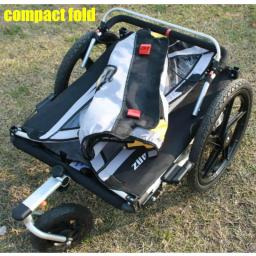 Dois Assentos Outdoor Bicycle Wagon para Crianças, Twins Bike Trailer, Big Wheel Baby Stroller, Jogger Dobrável, 20 in, 2 Assentos - Image 6
