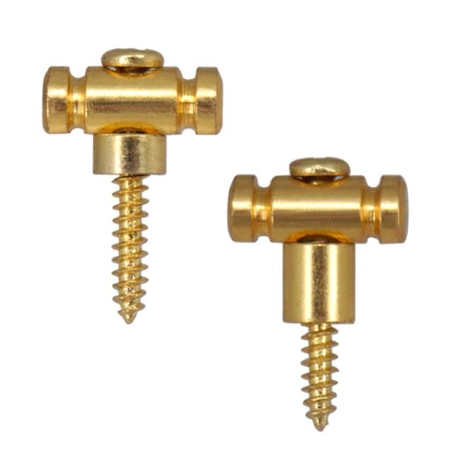 Conjunto de 2 Peças de Retentor de Cordas para Guitarra Elétrica com Parafuso - Acessório Essencial para Músicos