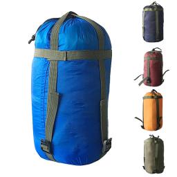 Ultraleve impermeável compressão saco de dormir, Drawstring Design material saco, Outdoor Camping saco, armazenamento sacos Pack, 38x18cm - Image 2