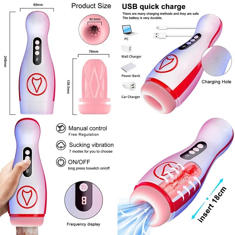 Ventosa penis para homens, Masturbador Masculino, Fidgets, Brinquedo Adulto, Masturbador, Caudas da vagina, Sex Tool - Image 1
