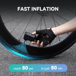 Cycplus as2 mini bomba portátil para bicicleta inflador de ar sem fio presta schrader válvula ao ar livre mtb acessórios da bicicleta - Image 3