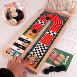 Jogo De Tabuleiro De Madeira Para Adultos, Disc Battle Table, Vencedor, Curling, Ideal Para Entretenimento Familiar, Brinquedos Interativos De Xadrez - Image 1