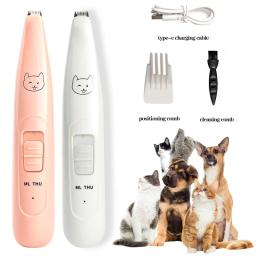 Electric Hair Clippers com Tesoura para Animais de Estimação, Cão e Gato Cortador de Cabelo, Ouvido e Olhos, Aparador De Pata, Carregamento USB, Grooming Suprimentos, Dropship - Image 1