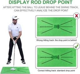 Esteira De Treinamento De Golfe De Detecção Direcional, Pista De Balanço, Prática De Marcação Pad, Traço De Bola De Bater - Image 3