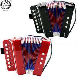 AR-10 acordeão 8 teclas 4 graves instrumentos de teclado profissional acordeão para desempenho/aprendizagem preto/vermelho - Image 1