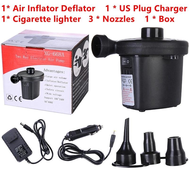 Inflável elétrico Bomba Inflator e Deflator, Quick Air Enchimento Compressor, Colchão de ar, Camping Bomba com 3 bicos, Barcos PVC, DC 12V - Image 1