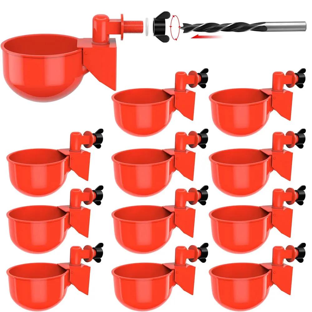 Alimentador De Água De Frango Com Enchimento Automático, Tigela De Beber De Aves, Patos De Pintainho Aves e Perus, Copos Grandes, 12PCs - Image 1