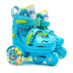 Sapatos de patinação para crianças, roda de flash dupla fileira, assistência de segurança ajustável, 3-8 anos - Image 1