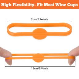 Silicone Wine Cup Marking Tags, Marcadores de vidro, Festa Cálice, Vinho Beber Cup, Home Bar, Acessórios Cozinha Ferramenta, 24pcs - Image 5