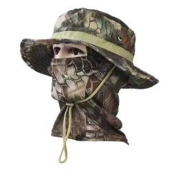 Balaclava camuflada tática masculina, boné de pesca, conjunto completo de máscara facial, chapéu solar snapback, caça ao ar livre, verão - Image 5