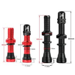 Deemount 2 peças de bicicleta sem câmara de ar schrader mamilo a/v válvulas núcleo de latão cnc usinado anodizado para mtb bicicleta de estrada jantes sem câmara de ar - Image 6