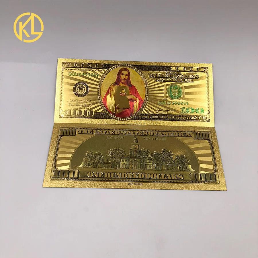 Ouro 100 dólar Ouro Preto USD 100 cédula Cor Prata Colorida cédula para a coleção da lembrança - Image 3