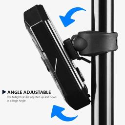 USB recarregável traseira bicicleta cauda luz, lanternas traseiras brilhantes, caber em qualquer bicicleta, fácil de instalar, ciclismo luzes de segurança, acessórios - Image 3