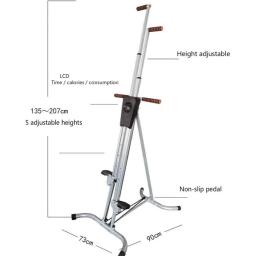 Treinamento de resistência vertical do alpinista com display LCD, Universal Home Stepper, Body Building, escalada durável do exercício - Image 4