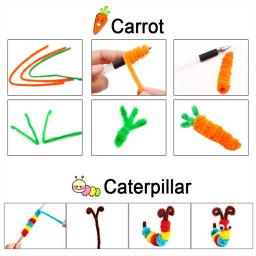 Chenille Pipe Cleaner Sticks para Crianças, Quebra-cabeça DIY, Artesanato Criativo, Decorações de Projetos, Hastes de Arte para Crianças, 6mm x 12 Polegadas - Image 5