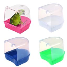 Pendurado Cubo De Banho Do Pássaro, Banheira De Papagaios, Caixa De Chuveiro, Gaiola Acessório para Little Bird Canary Budgerigar Lovebird Calopsita - Image 1