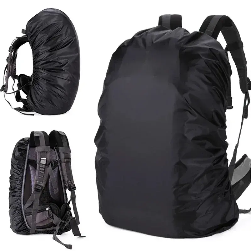 Capa de mochila impermeável, capa de chuva, mochila, perfeita para caminhadas, camping, viagem, ciclismo, atividades ao ar livre, preto - Image 1
